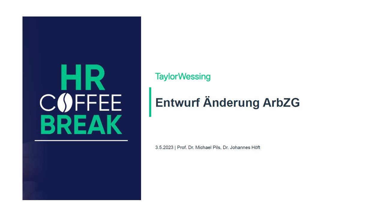 Referentenentwurf zur Arbeitszeiterfassung – Was Arbeitgeber wissen müssen | HR Coffee Break #6