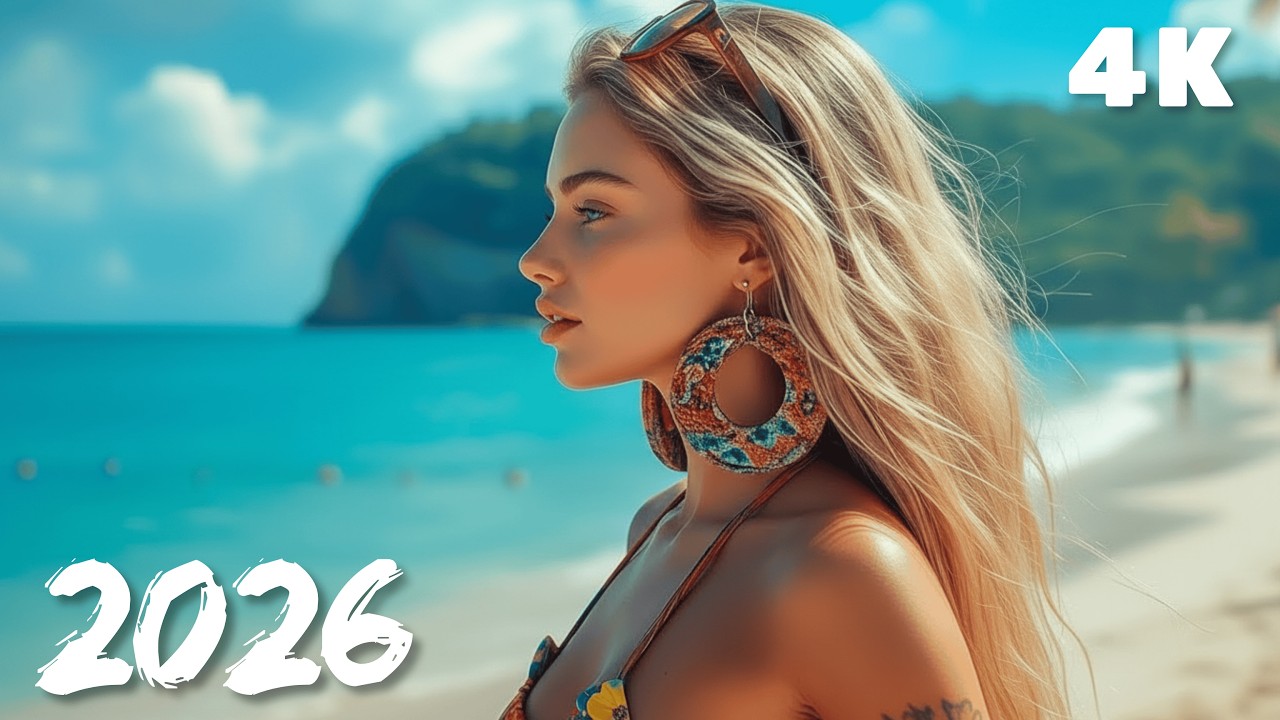 Palm Coast Zen Mood 🌴 Chill Deep House Tropical Summer Soft Healing 4K UHD 2026 | Blue Shore Beats