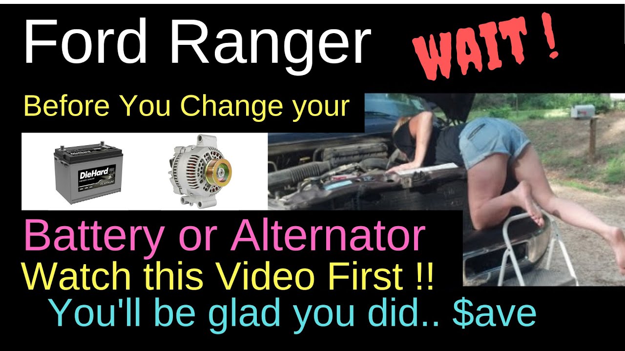 Ford Ranger - Before you buy a Battery Alternator - for your Pick-up Watch this Youtube first