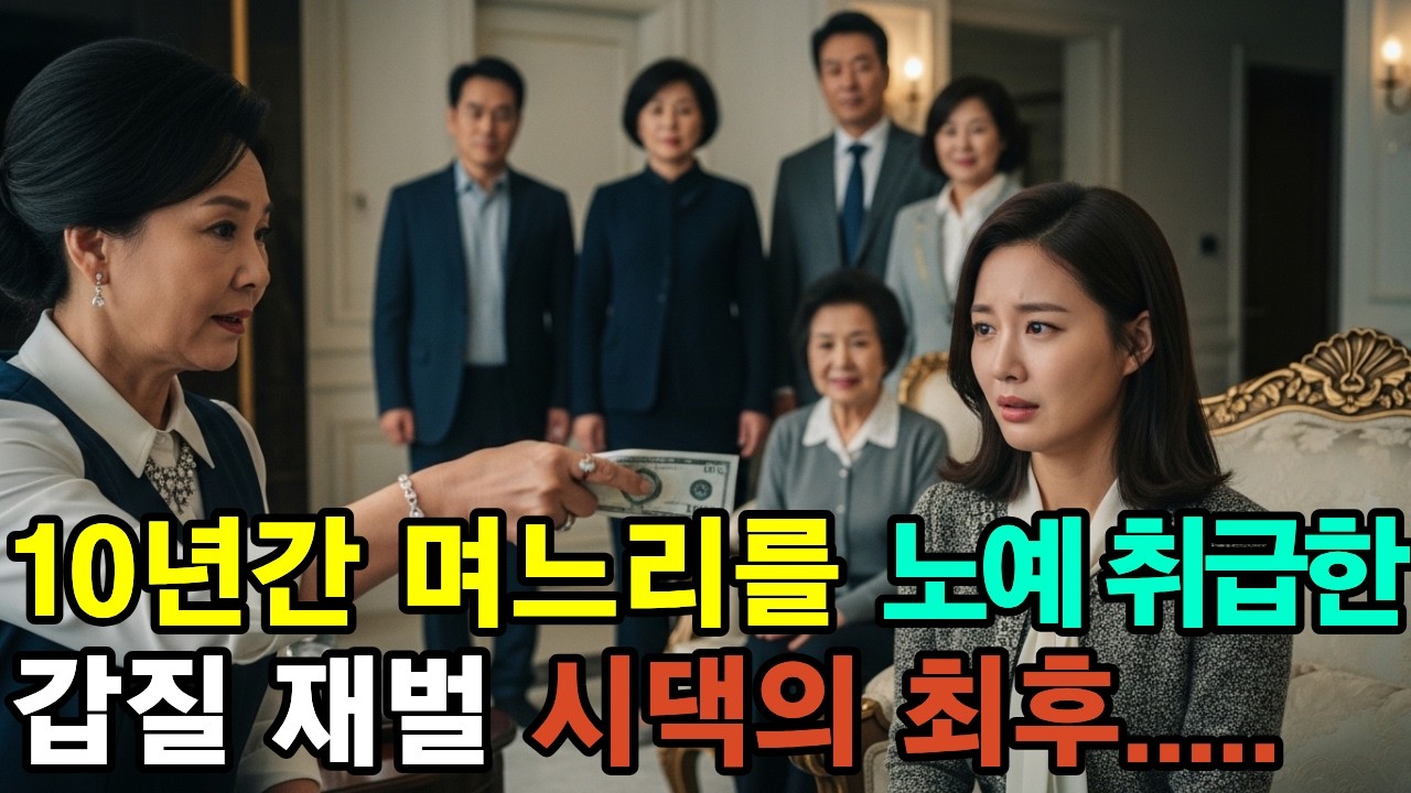 10년간 며느리를 노예 취급한 갑질 재벌 시댁의 최후(라디오 사연, 복수 사연,시니어 사연,시댁 며느리 사연)