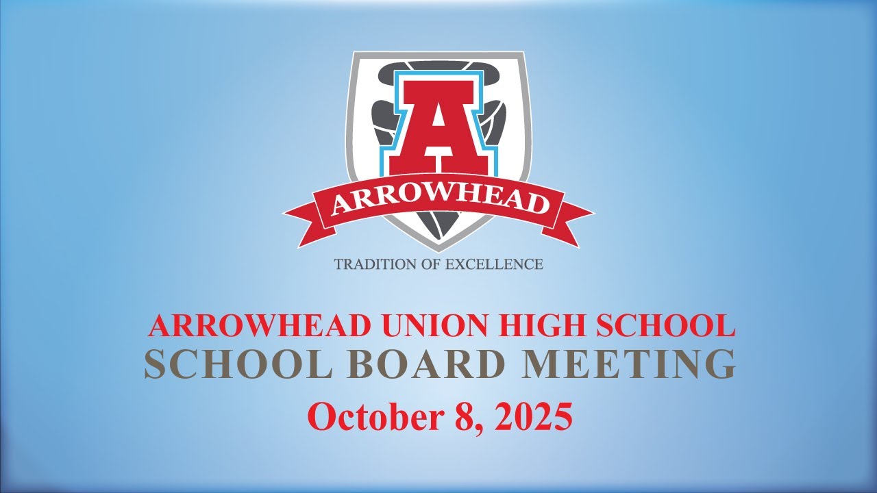 Arrowhead School Board Meeting October 8, 2025