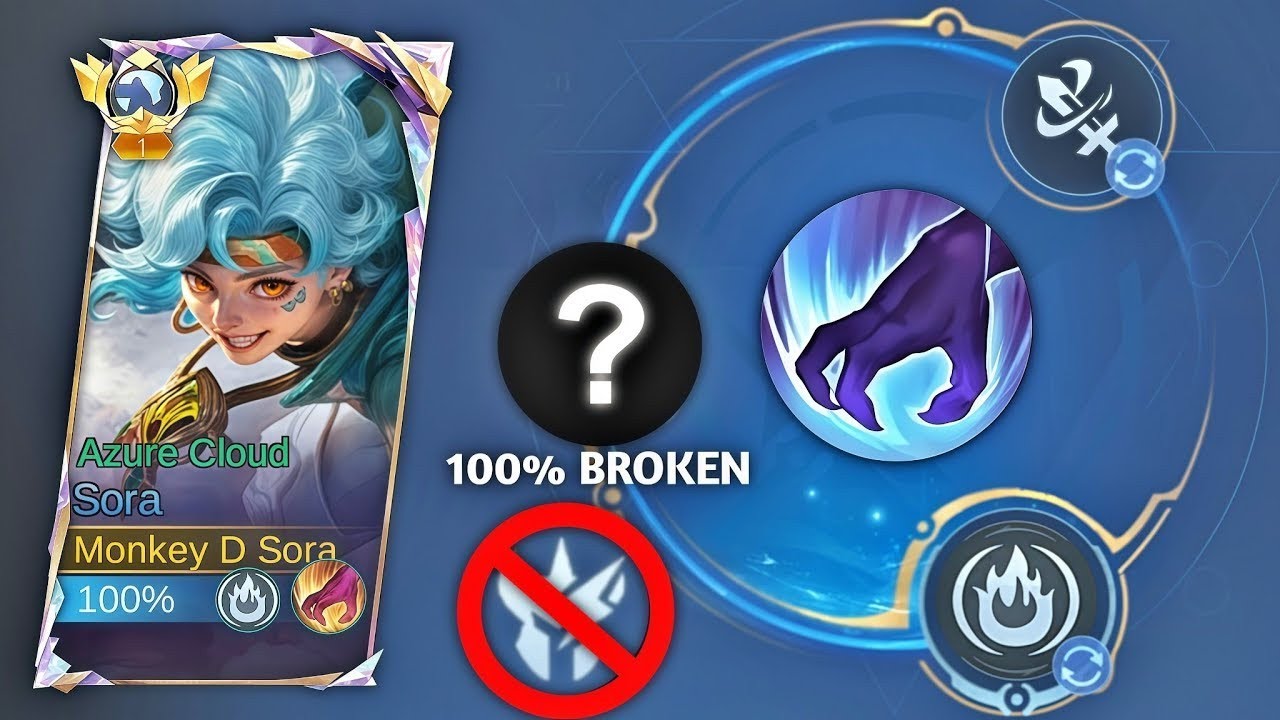 Sora jungle tank broken‼️ternyata emblem ini bisa menambah damage Sora jadi makin sakit