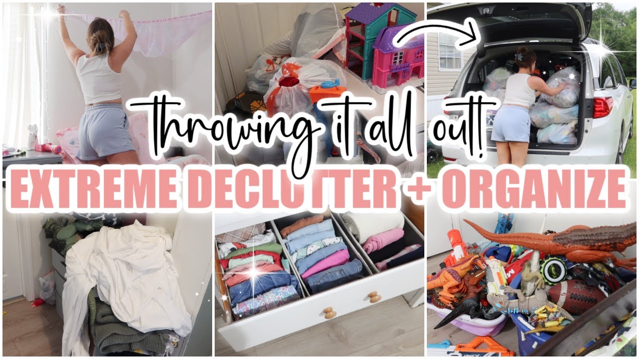 ✨*overwhelmed mama* EXTREME DECLUTTER + DEEP CLEAN + ORGANIZE WITH ME // getting rid of the toys!