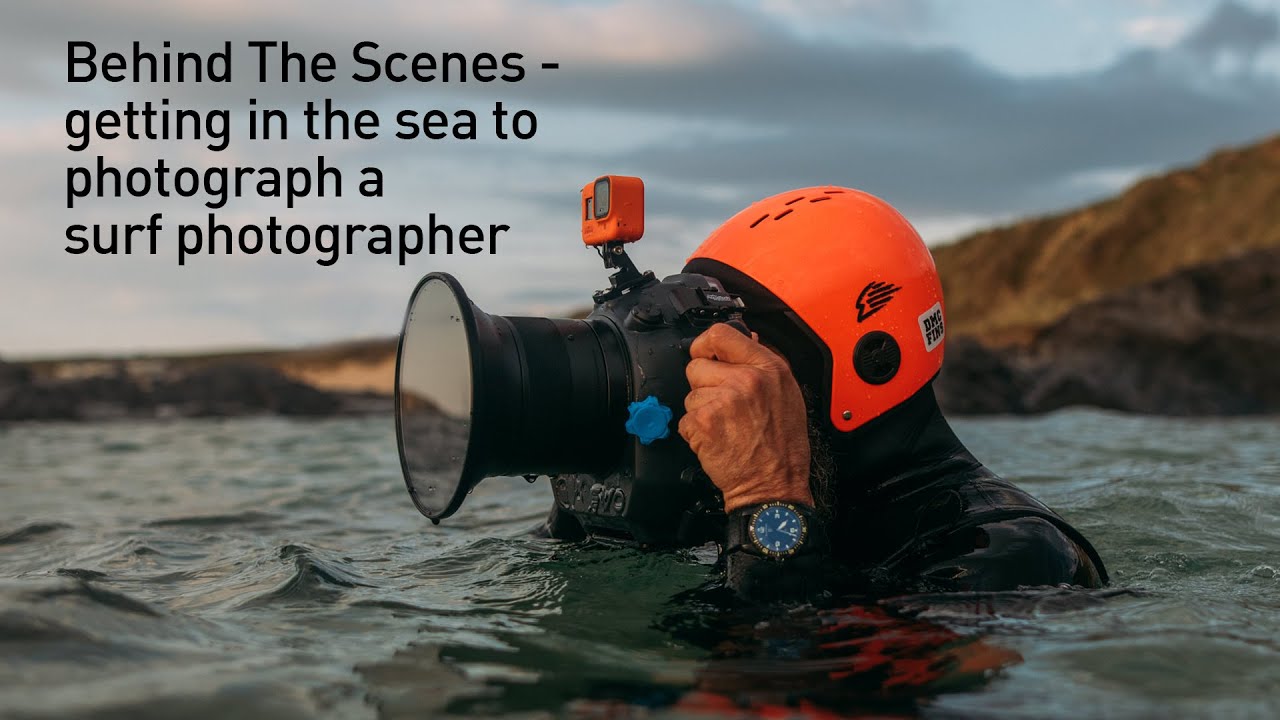 Getting in the water to photograph a surf photographer