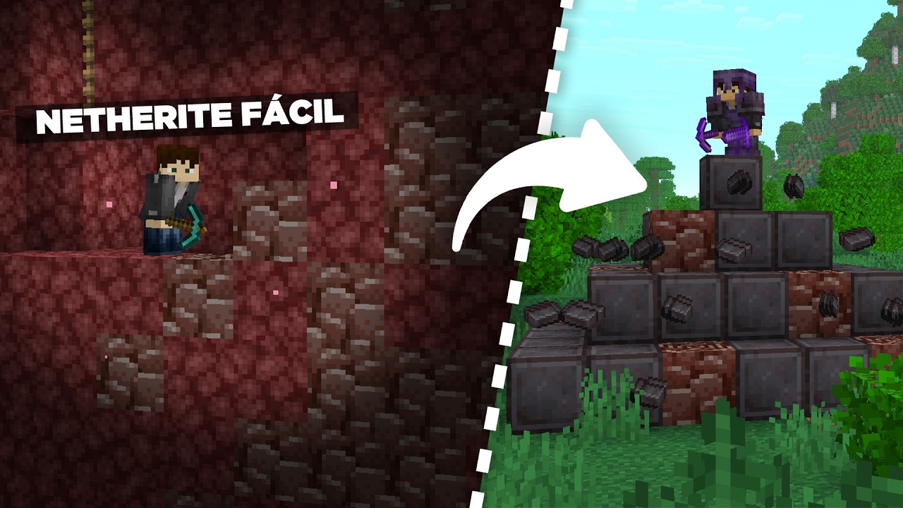COMO PEGAR NETHERITE FÁCIL no Minecraft Hardcore