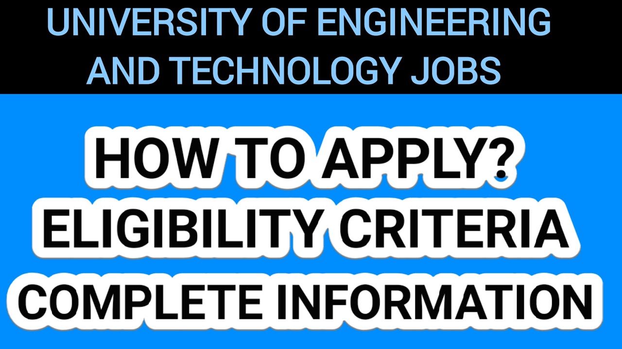 University of engineering and technology jobs 2023 | UET latest jobs 2023 | Test knowledge