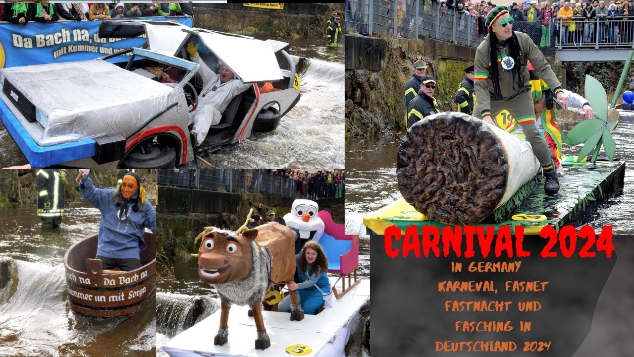Carnival Parade on the River | Da-Bach-na-Fahrt Schramberg |12.February  2024 | Water Carnival |Vlog