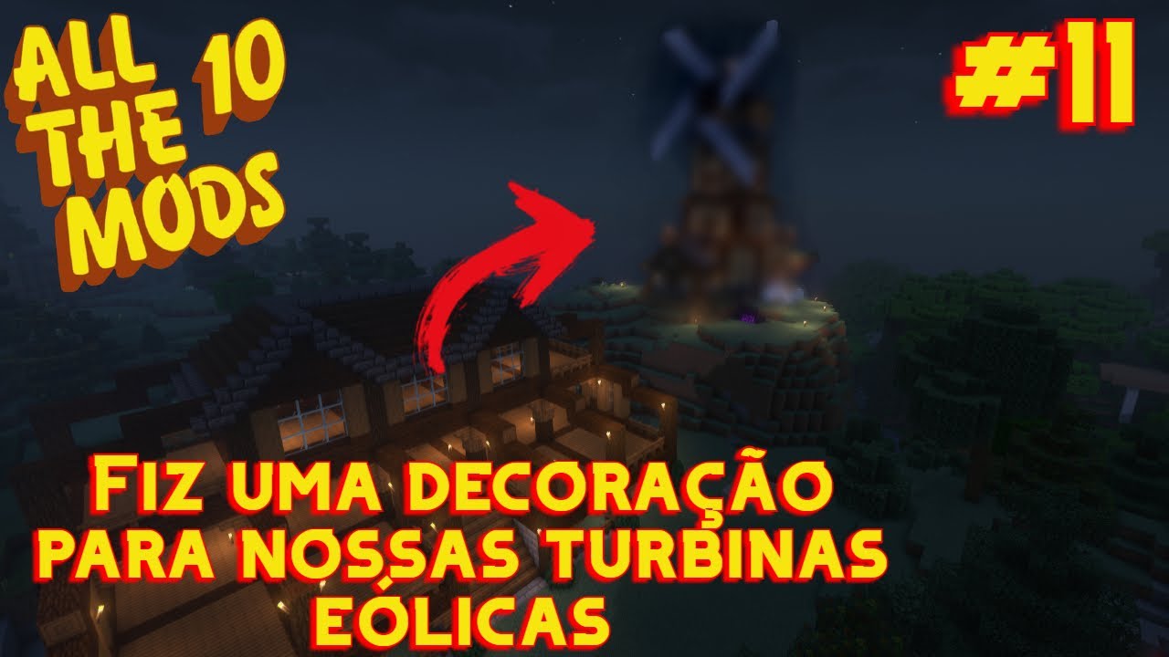 Fiz um moinho GIGANTE no minecraft, para esconder um SEGREDO! - Germeland Ep11 Temp 01- ATM10