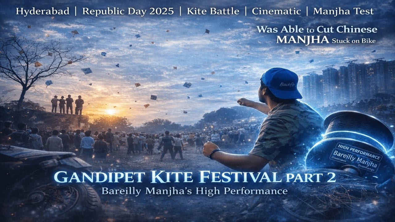 Gandipet Kite Festival Part 2 | Bareilly Manjha Test #patang #manjha #kitefestival #kiteflying #new