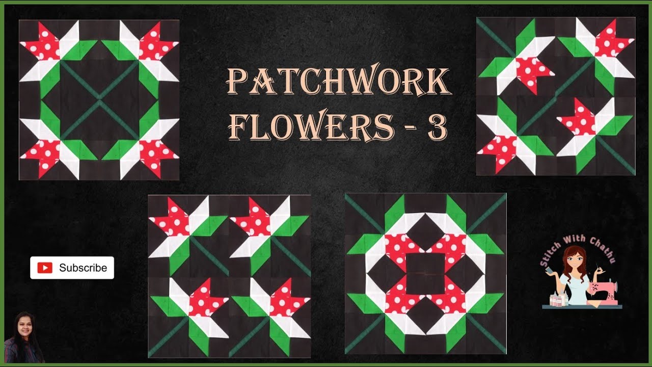 Patchwork Flowers 3 - Stitch With Chathu