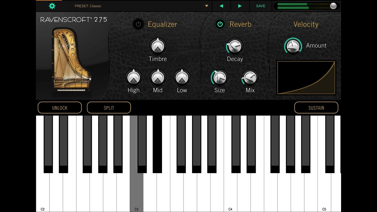 Ravenscroft 275 Piano Test Drive on iPad 
