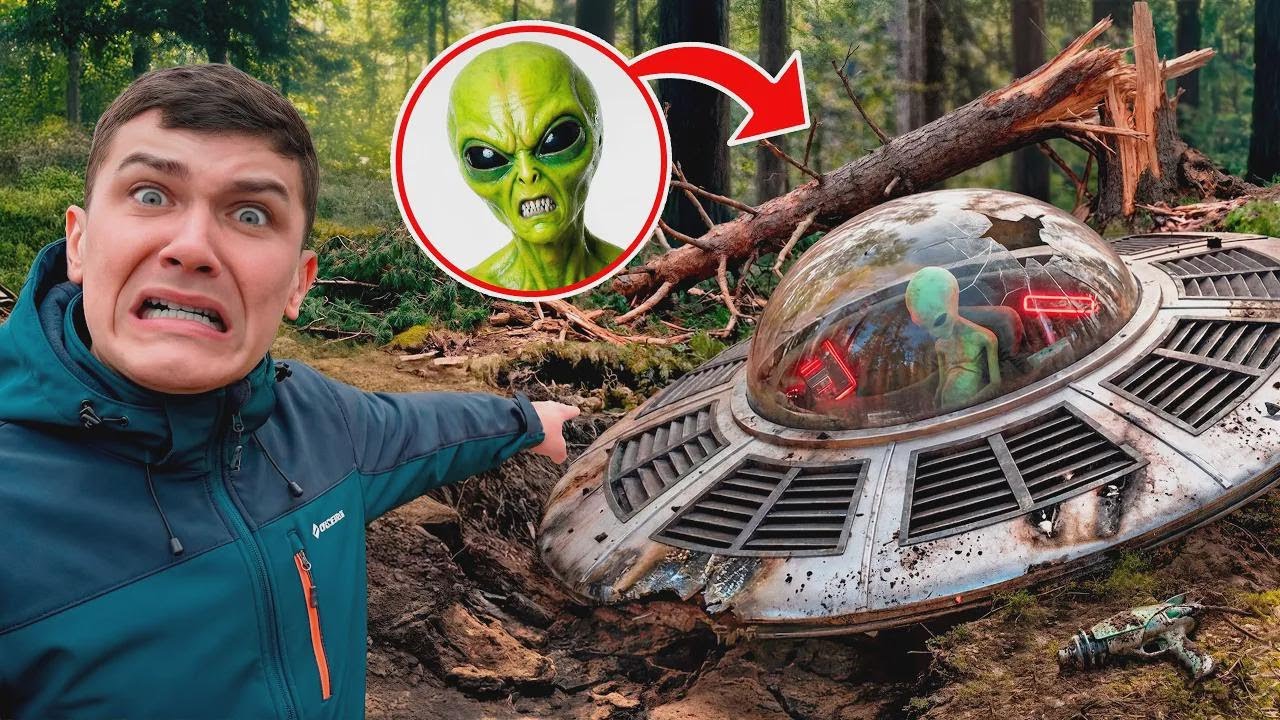 숲에서 버려진 UFO를 발견했다! 도대체 왜 거기에 있었을까?