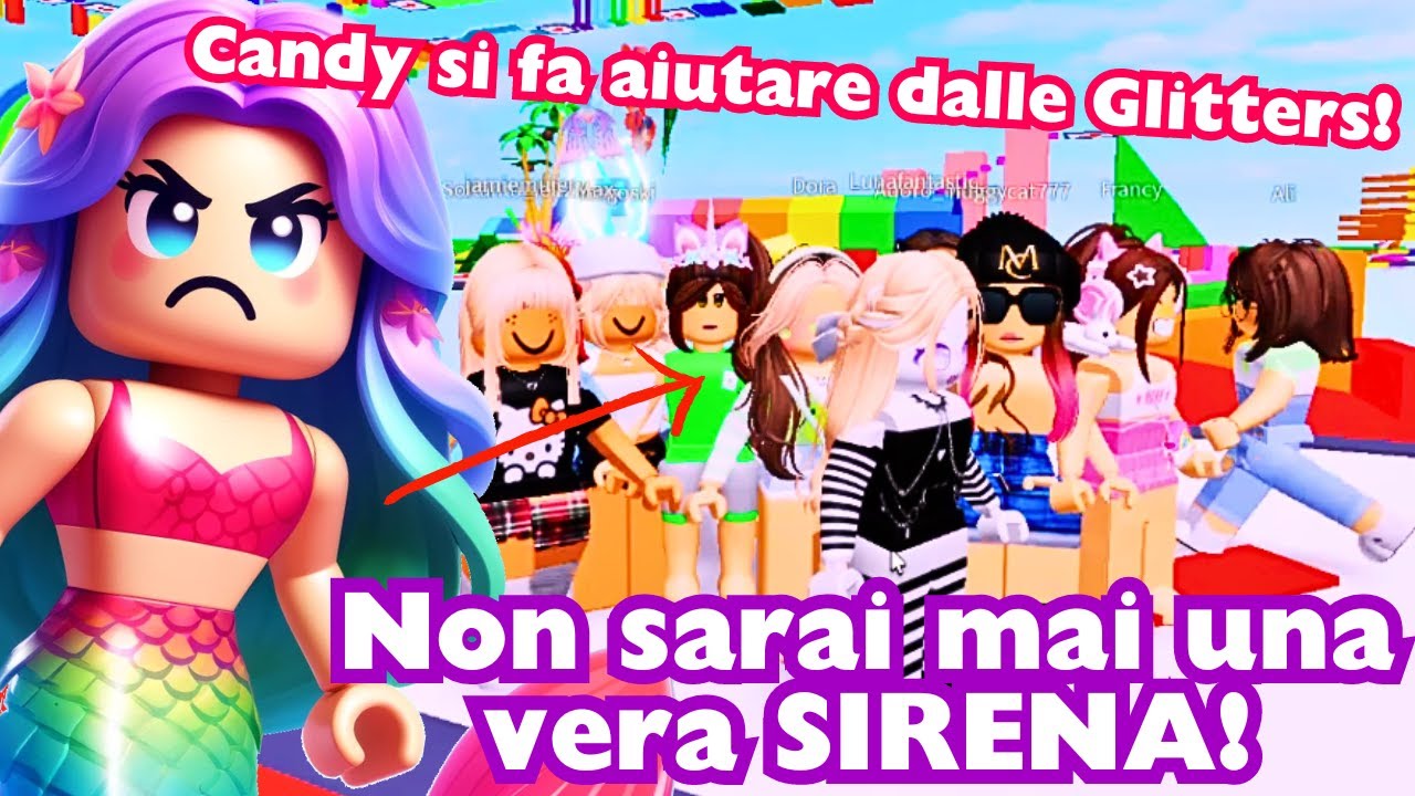 H2O 🧜🏻‍♀️ Le Glitters aiutano Candy a diventare una SIRENA! 🌊 [ROBLOX]