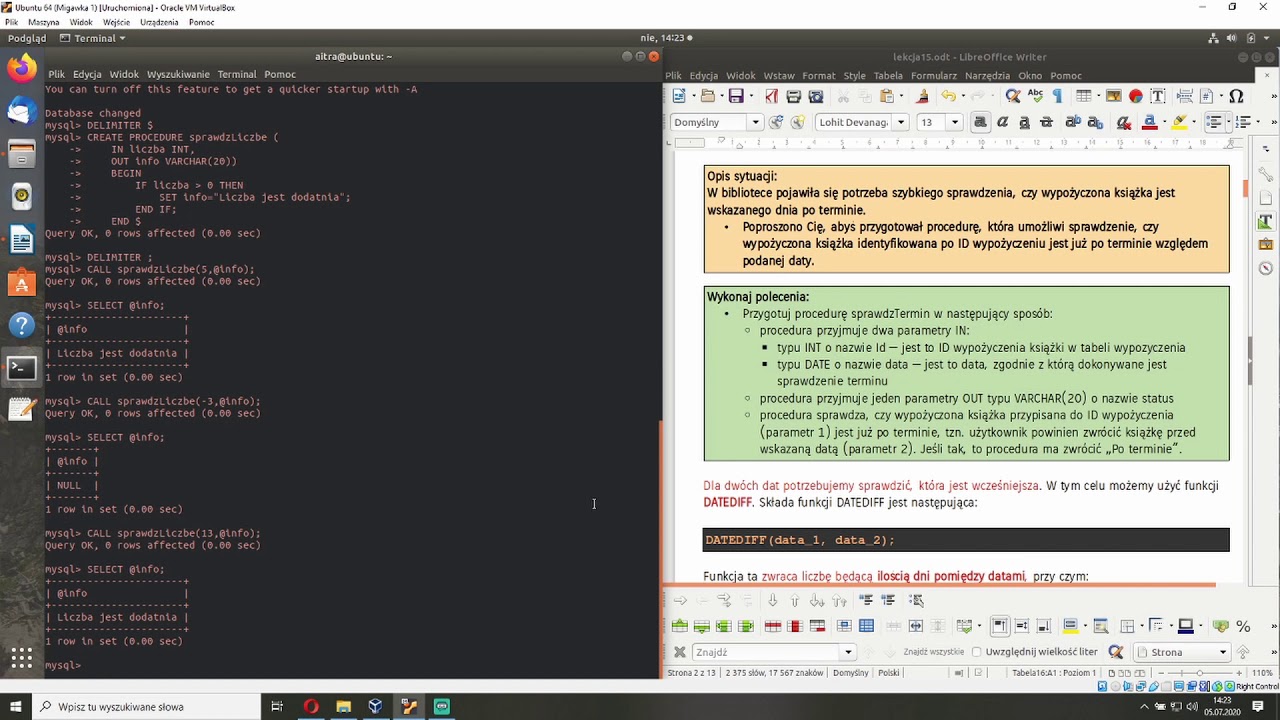 SQL #15 procedury - IF