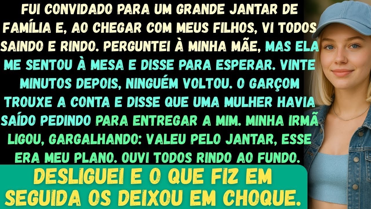 Fui convidado para um grande jantar de família; cheguei com meus filhos e vi todos reunidos