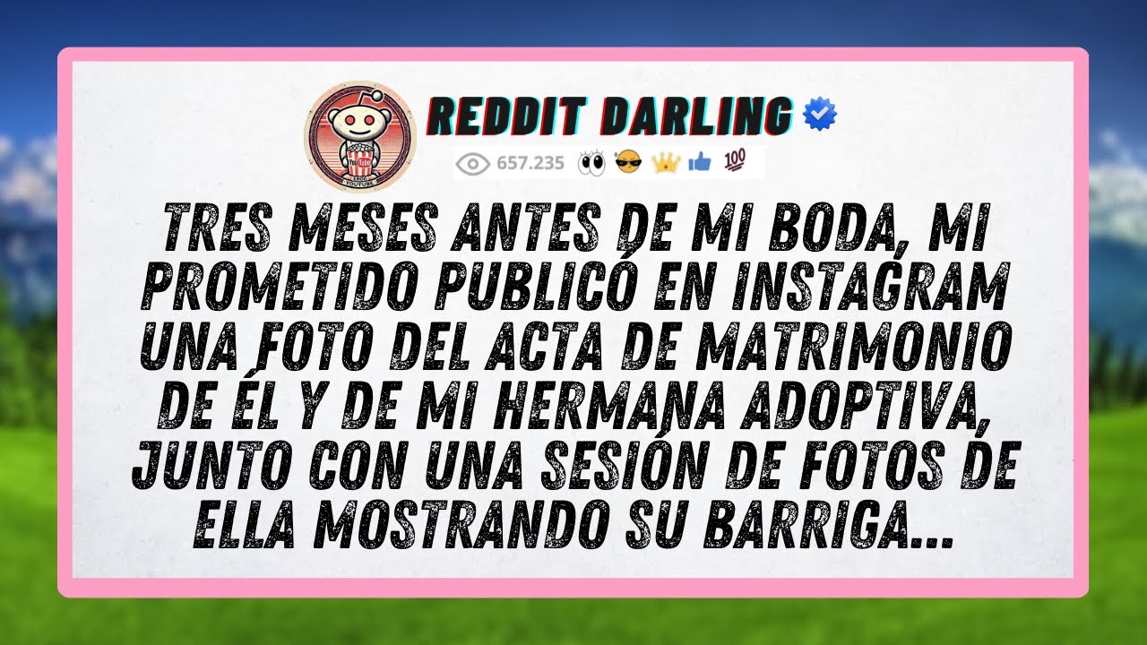 Tres meses antes de mi boda, mi prometido publicó en Instagram una foto del acta de matrimonio de...