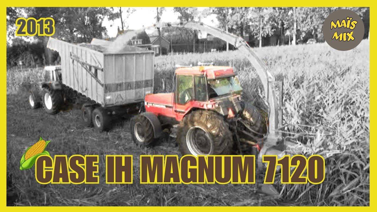 Maïs 2013 | Case IH Magnum 7120 met PZ Quattro hakselaar| Case IH 1455 International loader| IH 1255