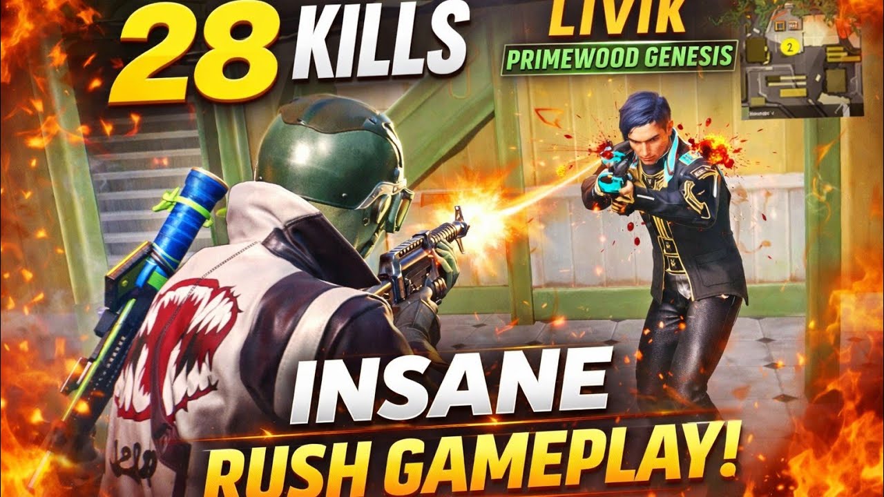 28 KILLS FULL RUSH 🔥 Livik Gameplay | Primewood Genesis Event | PUBG Mobile