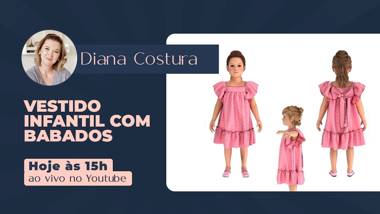 Vestido Infantil com Babados - Molde #49