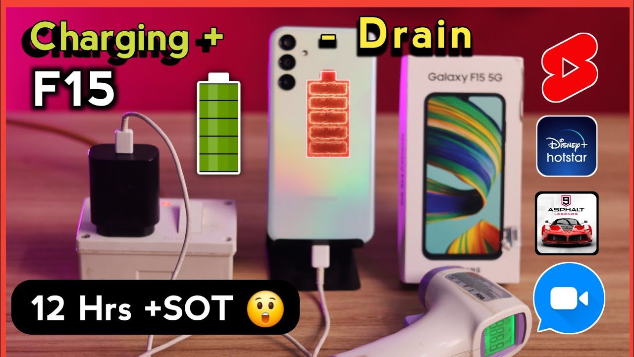 Samsung F15 5G Battery Charging & Full battery Drain Test 🫨 shocking Result
