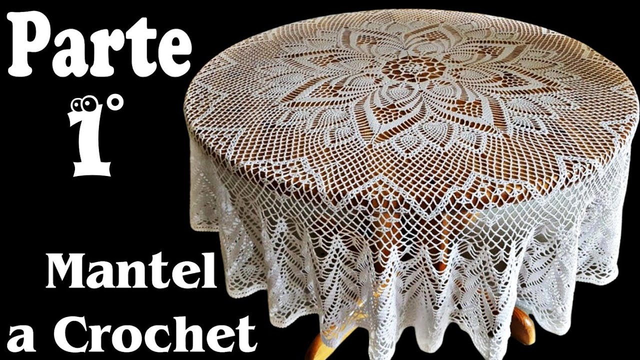 Mantel Circular. Estrella con Piñas y Zigzag a Crochet. Parte 1° (2 Metros Diámetro)