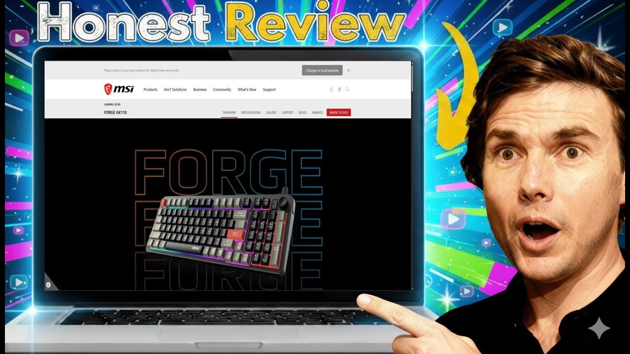 Обзор MSI Forge GK110 2026: ощущения от клавиатуры, RGB-подсветка, особенности и первый взгляд.