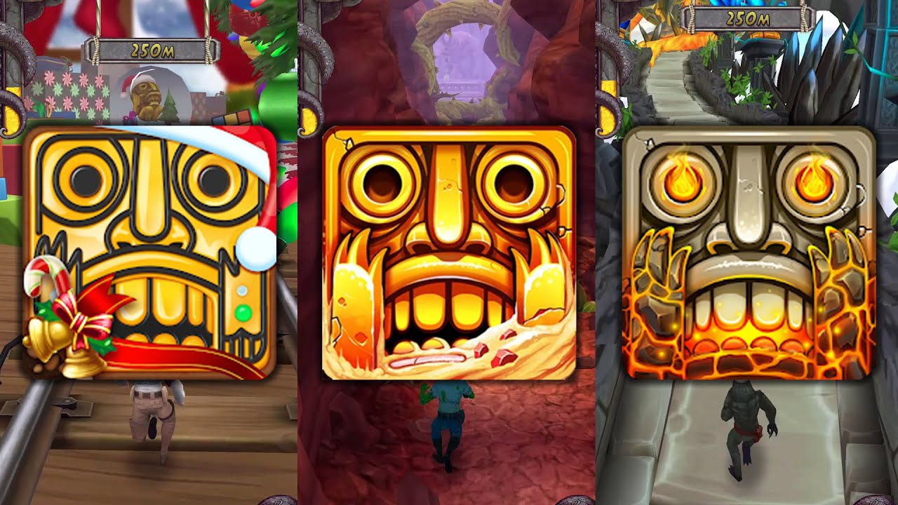 Temple Run 2 Winter Toyland Vs Temple Run 2 Blazing Sands Vs Temple Run 2 Volcano Island