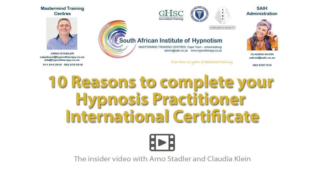 10 Reasons to complete your Hypnosis Practitioners International Certificate - with SAIH