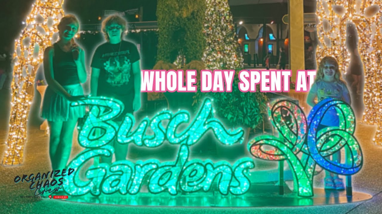 Парк развлечений Busch Gardens открыт до закрытия | Рождественский городок | Санта-Клаус | Аттрак...