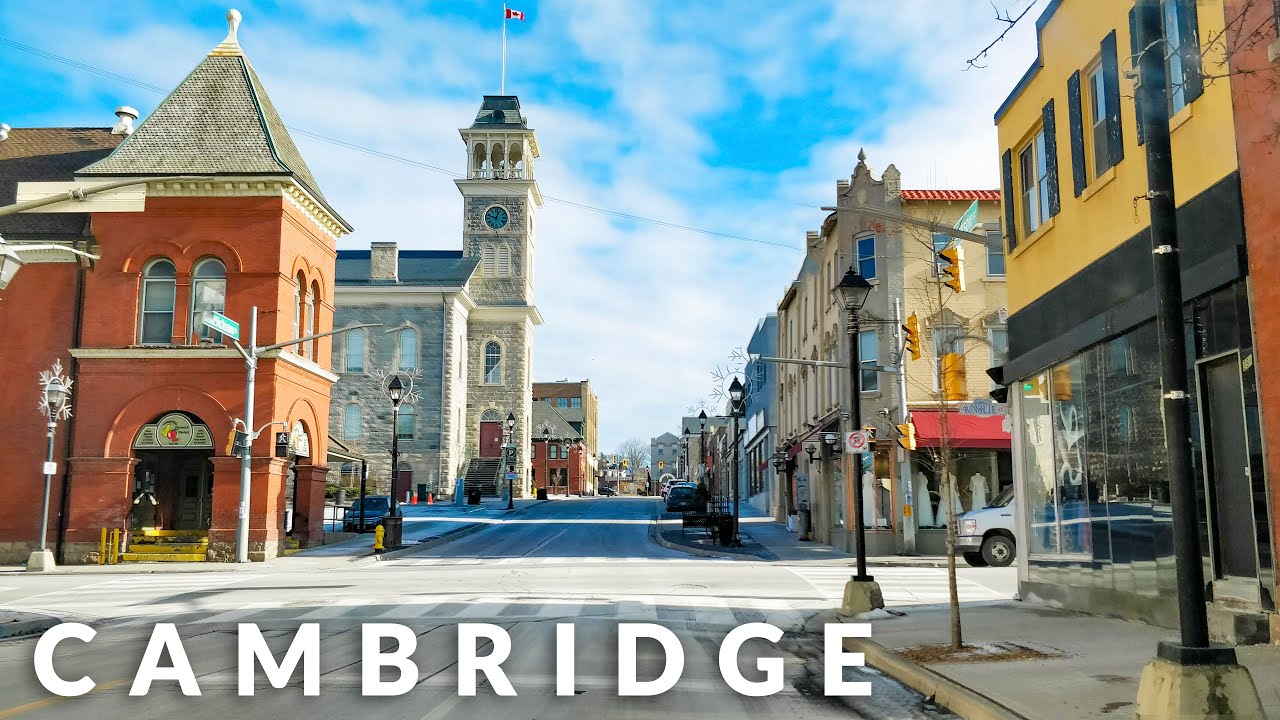 Cambridge Ontario Downtown Drive 4K