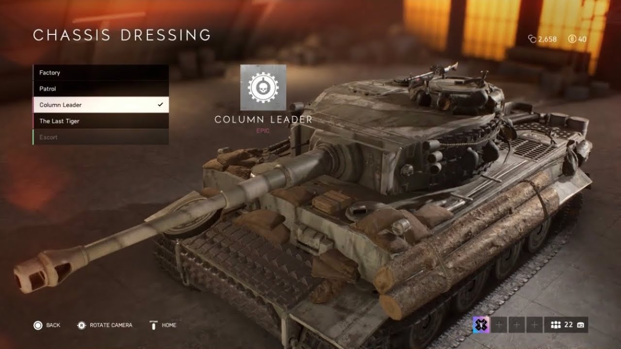 NEW Tiger I 'Column leader' Tank dressing Gameplay! | Battlefield V