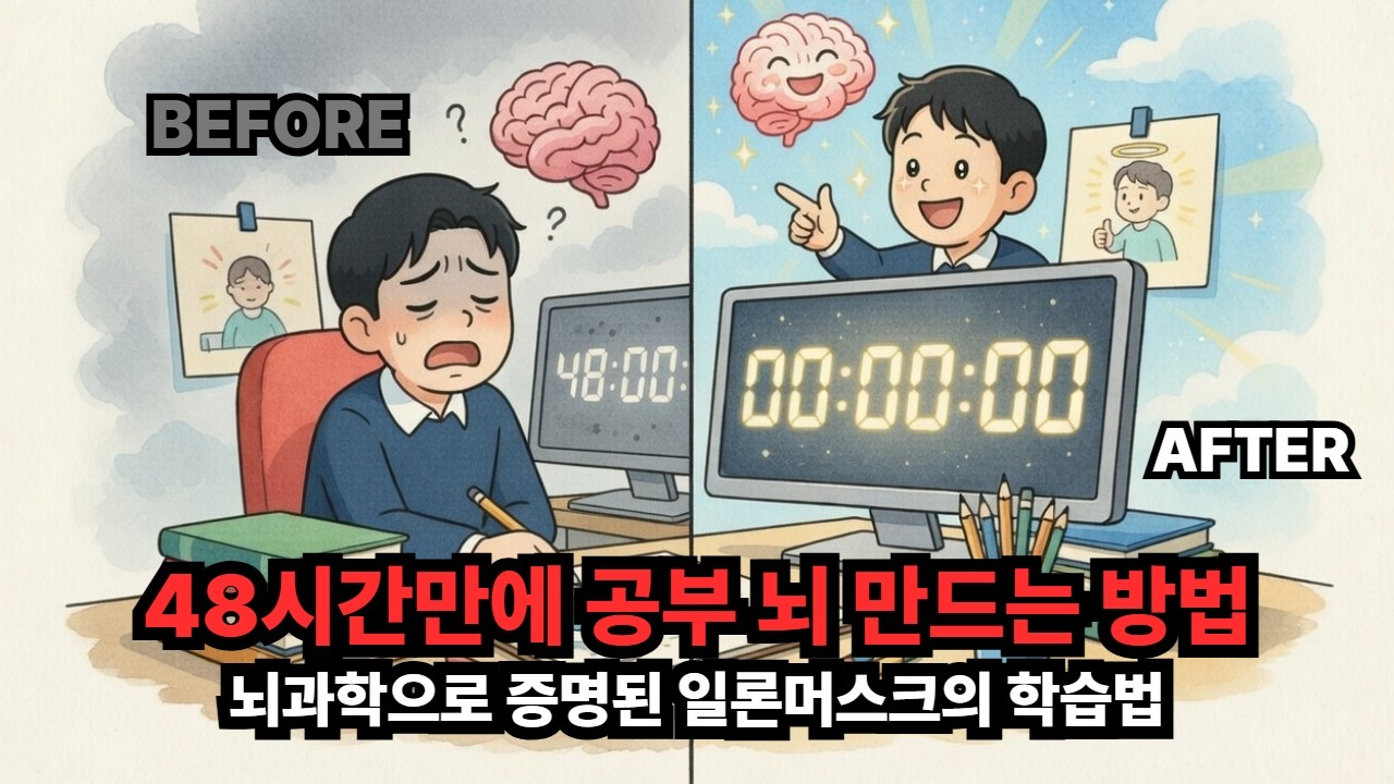 48시간만 이렇게 공부하면 뇌가 완전히 바뀝니다 : 일론머스크와 천재들의 학습법 공부법