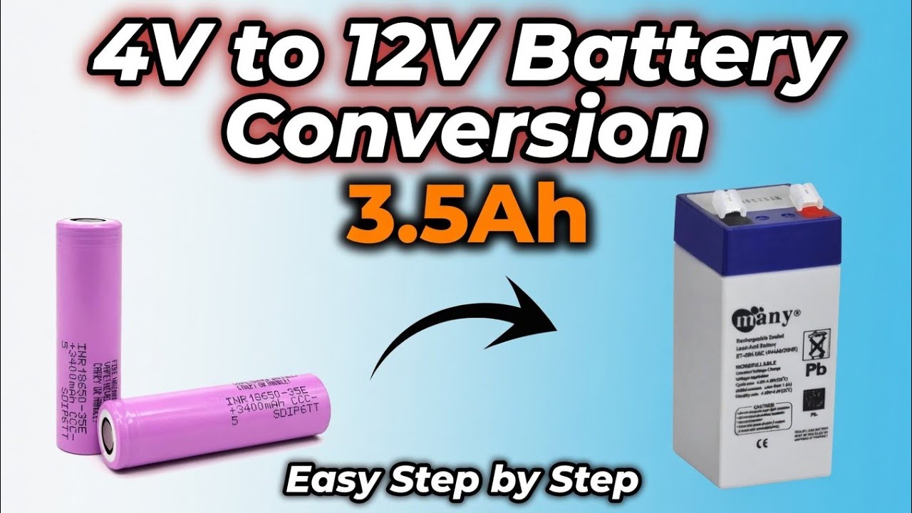 Old 4v lead acid battery to 12v 3.4ah lithium battery