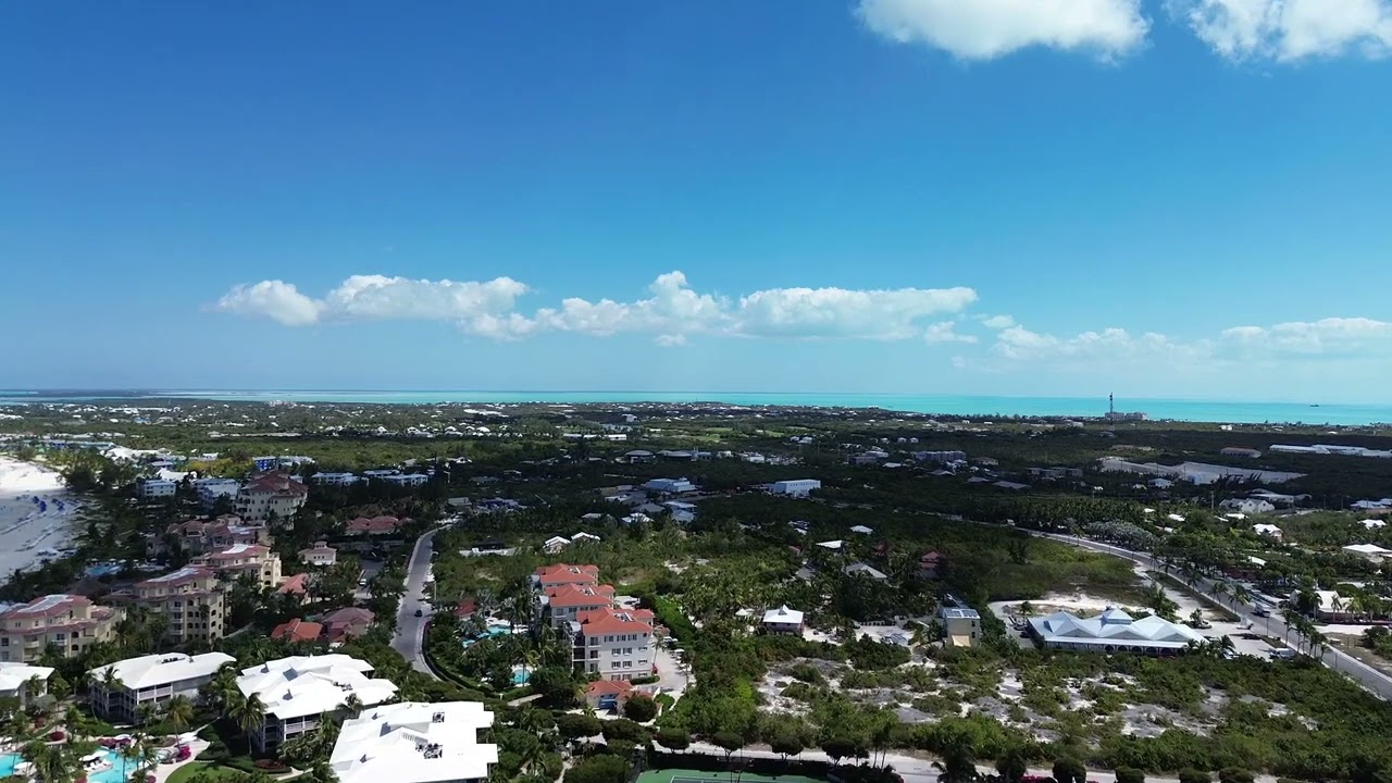 Awesome aerial view of Grace Bay, Providenciales,Turks and Caicos Islands