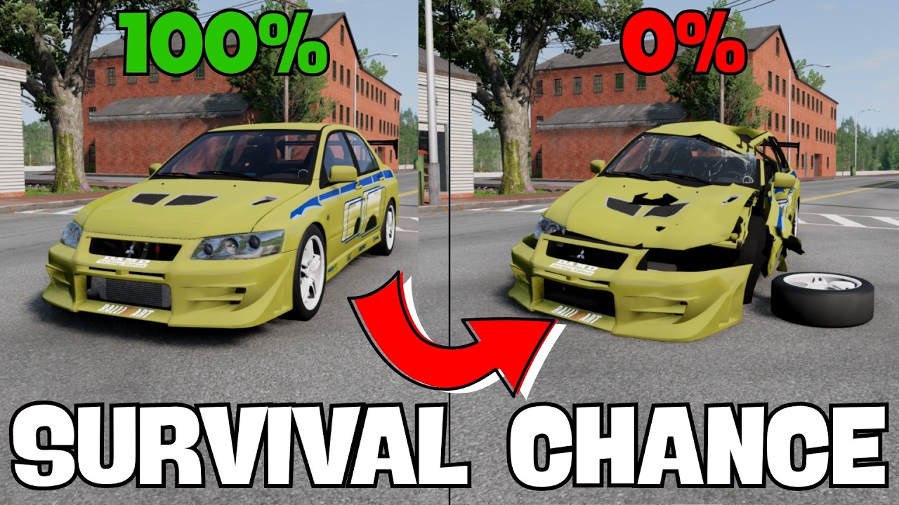 Survival Chance Extreme Crashes!  BeamNG drive #21