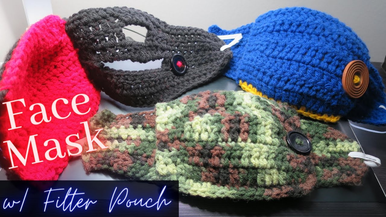 How to Crochet a Face Mask w/ Filter Pocket for Beginners | Breathe Easily In An Instant Too!