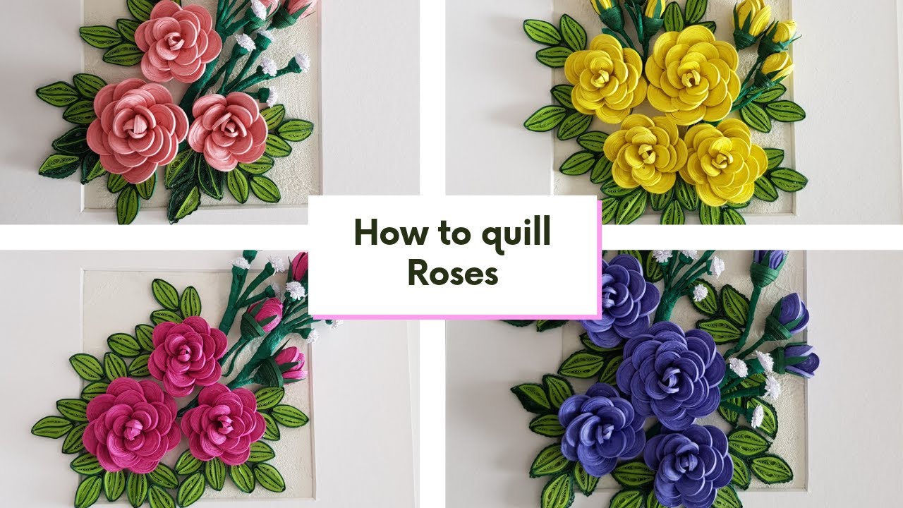 How to quill Roses || #quilling #roses