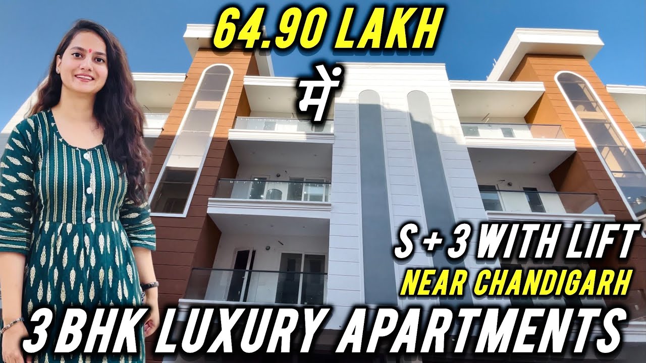 64 Lakh 3BHK Luxury Flats near CHANDIGARH 😍 | Flats in Zirakpur