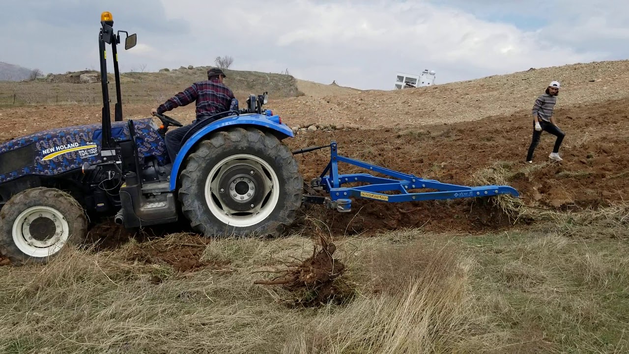 NEW HOLLAND TD4 100F AĞAÇ KÖKÜNÜ SÖKÜYOR !! #2021 #part1