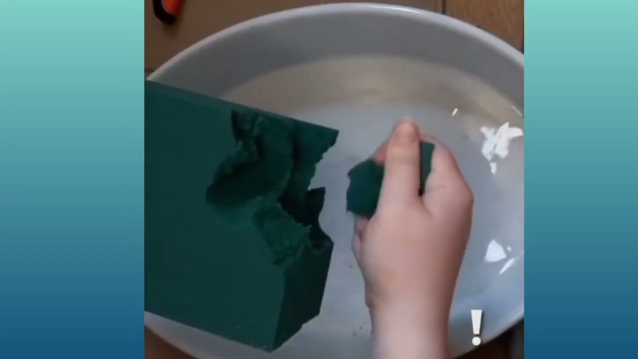 Very satisfying and relaxing Floral Foam ASMR