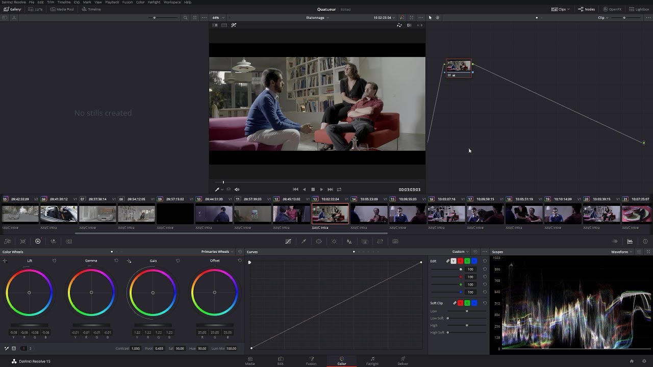 DaVinci Resolve 15, Étalonnage#3 : Primaires, Roues.