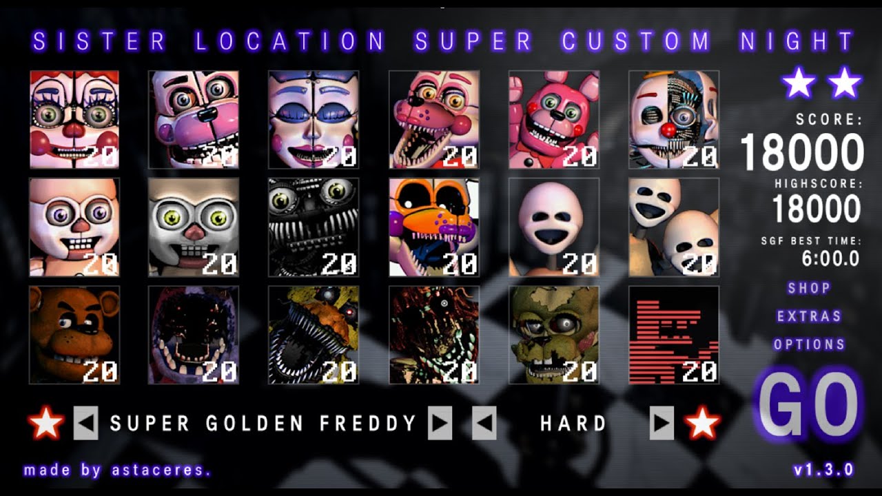 Fnaf SL Super Custom Night - Super Golden Freddy