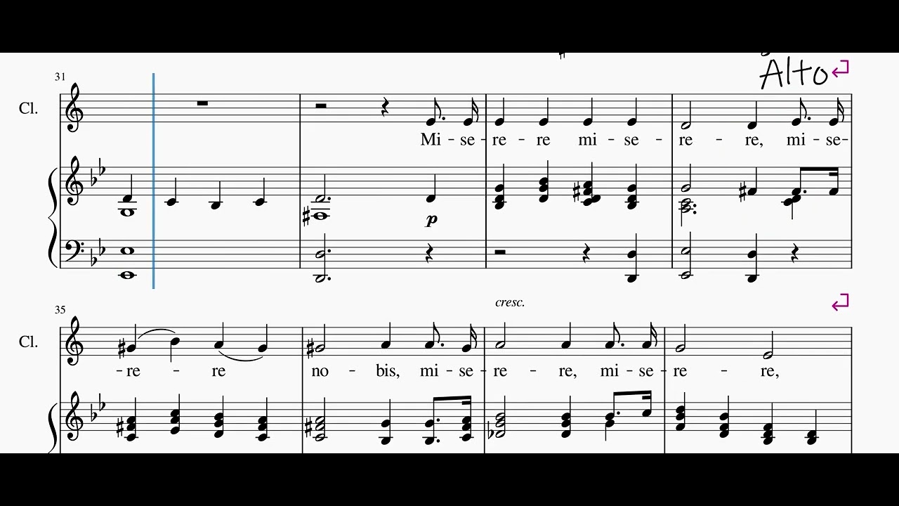 AGNUS DEI (A) MASS of St. Cecilia in B flat .Turner