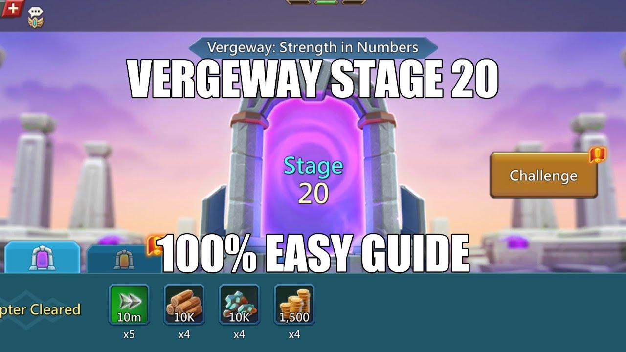 Lords mobile Vergeway Stage 20|Vergeway Strength In Numbers Stage 20 Easiest Guide