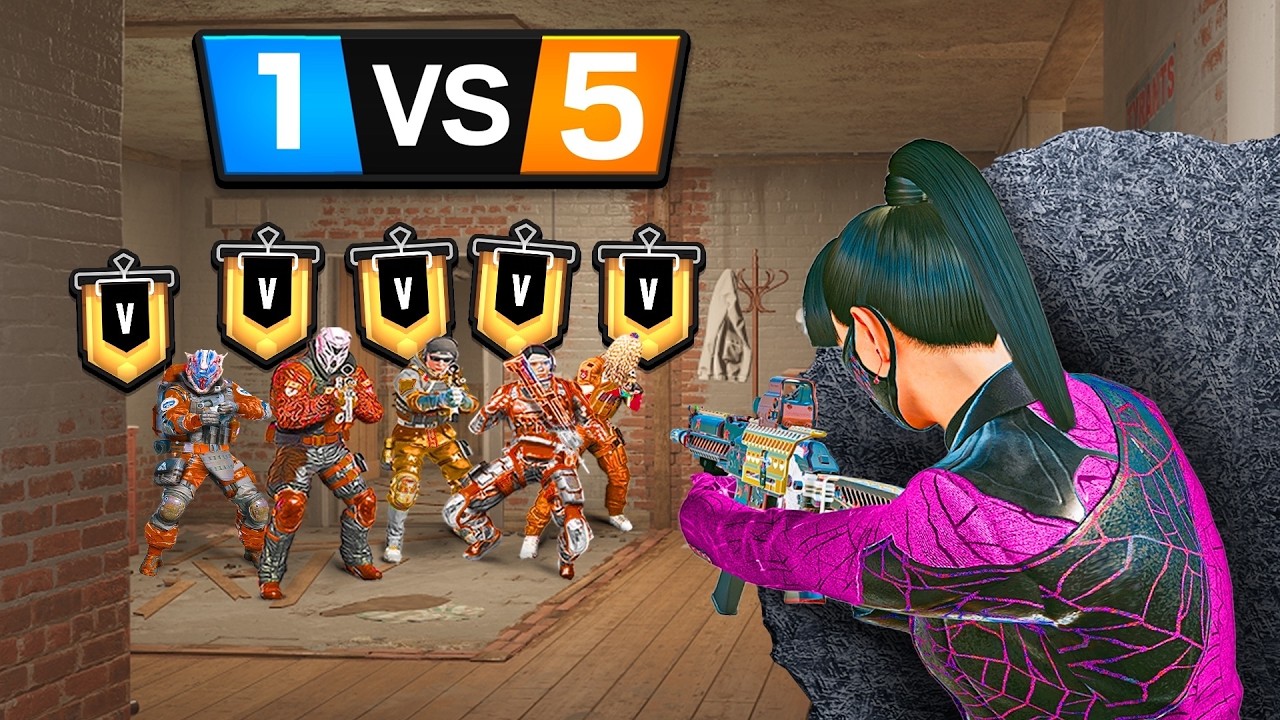 1 BUFFED CHAMP Azami vs 5 Bronzes (Rainbow Six Siege)