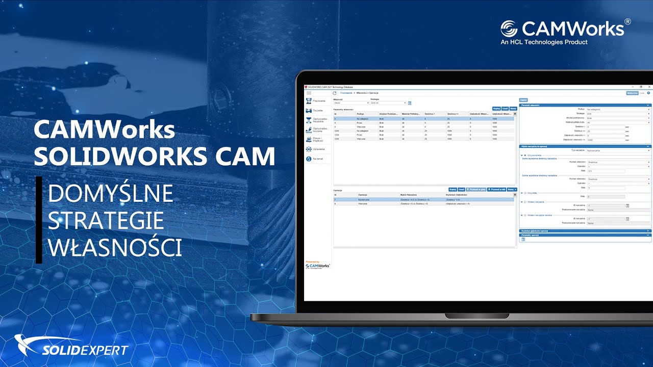CAMWorks / SOLIDWORKS CAM - Domyślne strategie własności