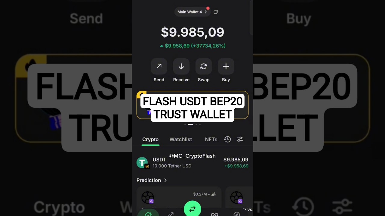 USDT Flash Bep20 Trust Wallet #usdtflash #trustwallet