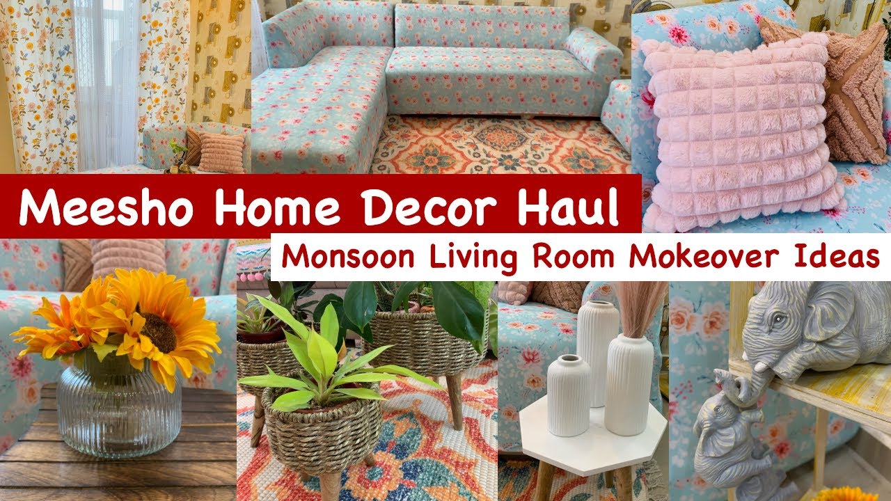 Meesho Home Decor Haul | Simplify Your Space with Monsoon Living Room Makeover Ideas Starting @Rs243