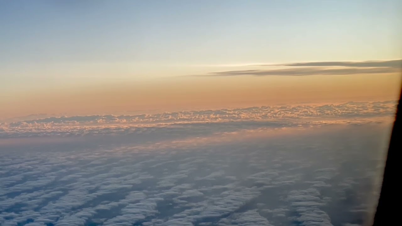 Golden rays over the clouds 