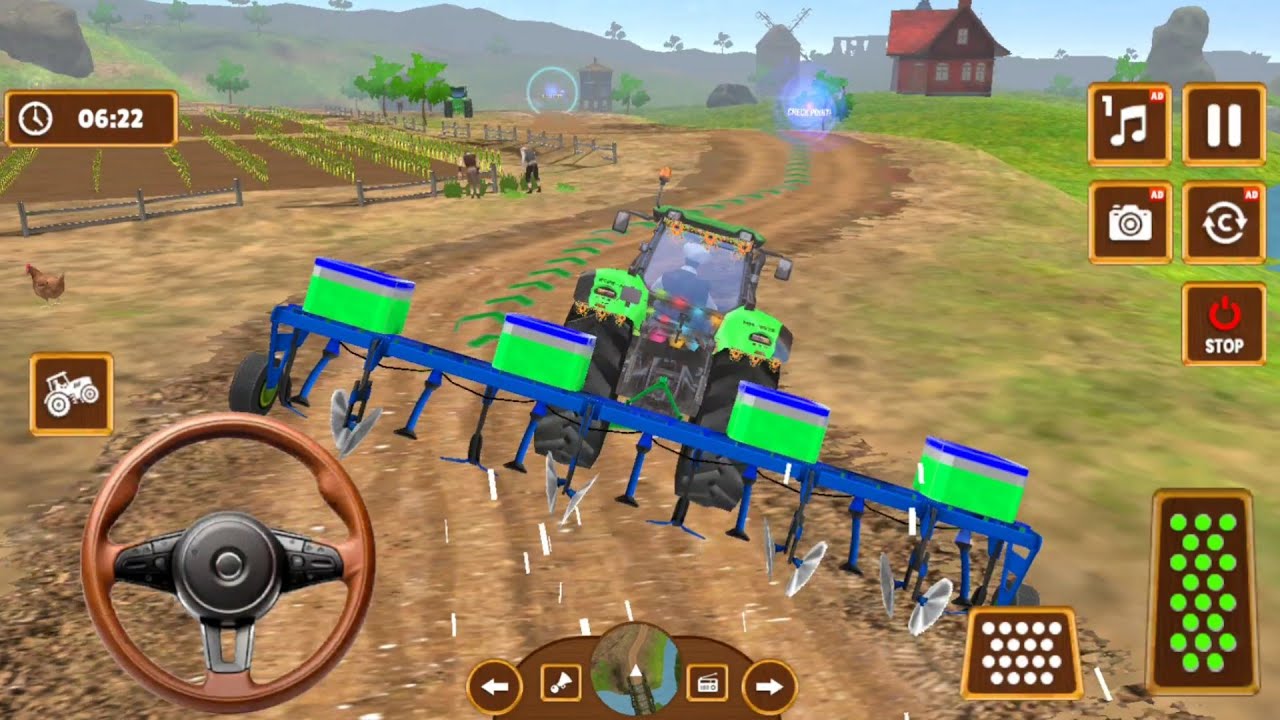 Modern Tractor Farming Driving Simulator 3D - New Tractor Games - Android Gameplay